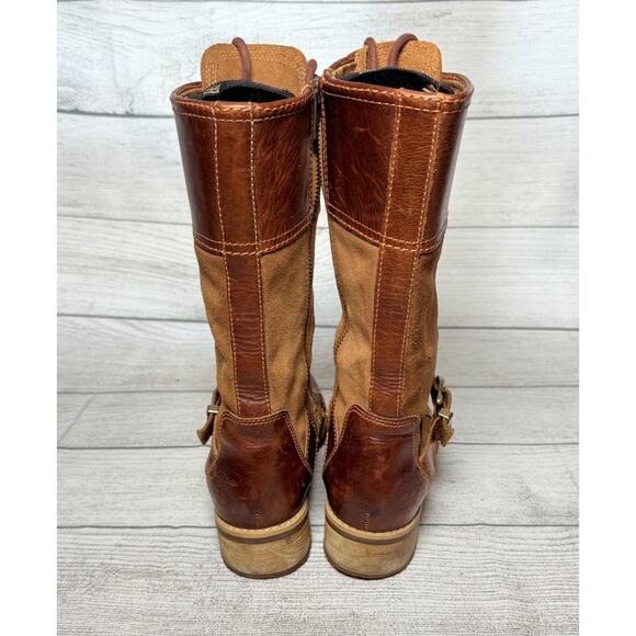 Timberland Women’s Earthkeepers Bethel Buckle Mid Lace Boots Leather Size 7.5 - Picture 2 of 8